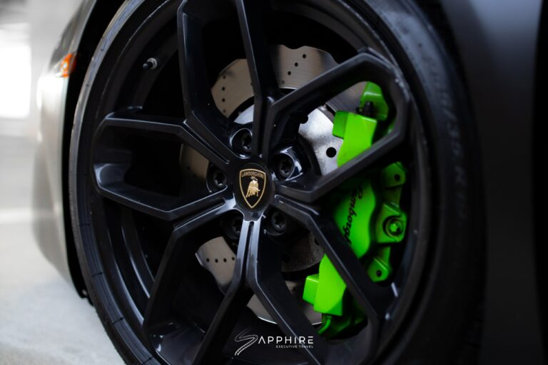 Wheel of a Lamborghini Spyder