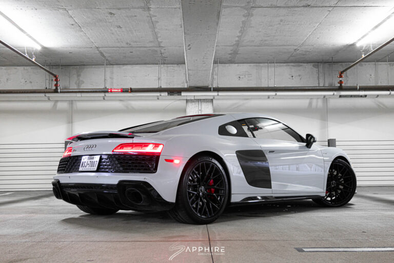 Rear Right View of an Audi R8