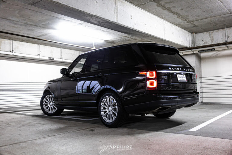 Rear Left View of a Range Rover Supercharged
