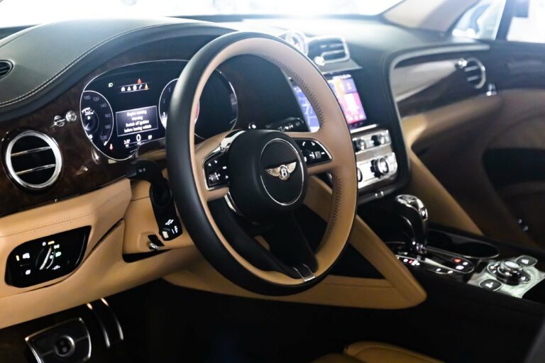 Steering Wheel of a Bentley Bentayga