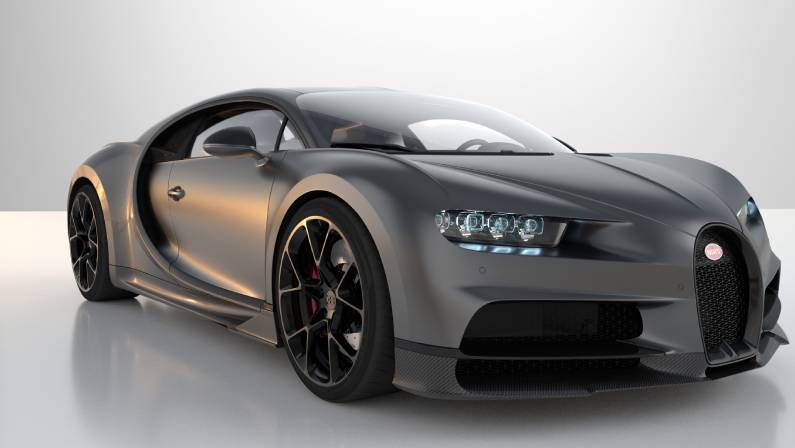 Bugatti Chiron on a white background